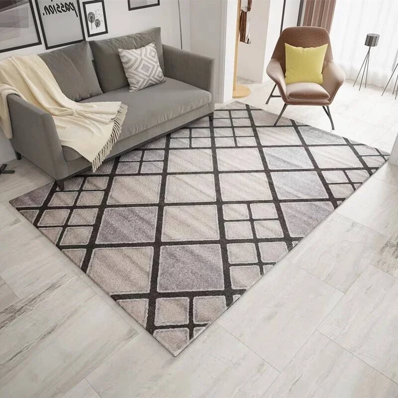 

High Density Vintage Carpet Abstract Art Anti-slip Fur Rugs Pad Bedside Blanket Prayer Parlor Home Floor Mat Wedding Decor