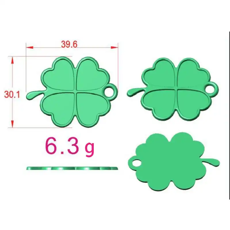 4 leaf clover dog tag