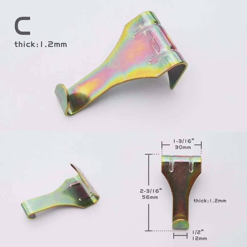 10pcs Metal Hanging Picture Photo Oil Painting Mirror Frame Rail Hook Molding S Hanger Art Work