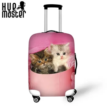 

18-30 inch size polyester elasticity travel suitcase covers traveler accessories scratch proof suitcase covers cat luggage cases