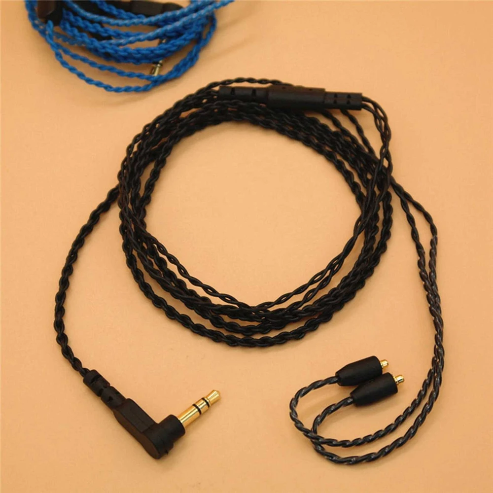 Сменный кабель MMCX для наушников Shure SE215 SE315 SE425 SE535 SE846 UM PRO10 T100 черный AA3953|Аксессуары