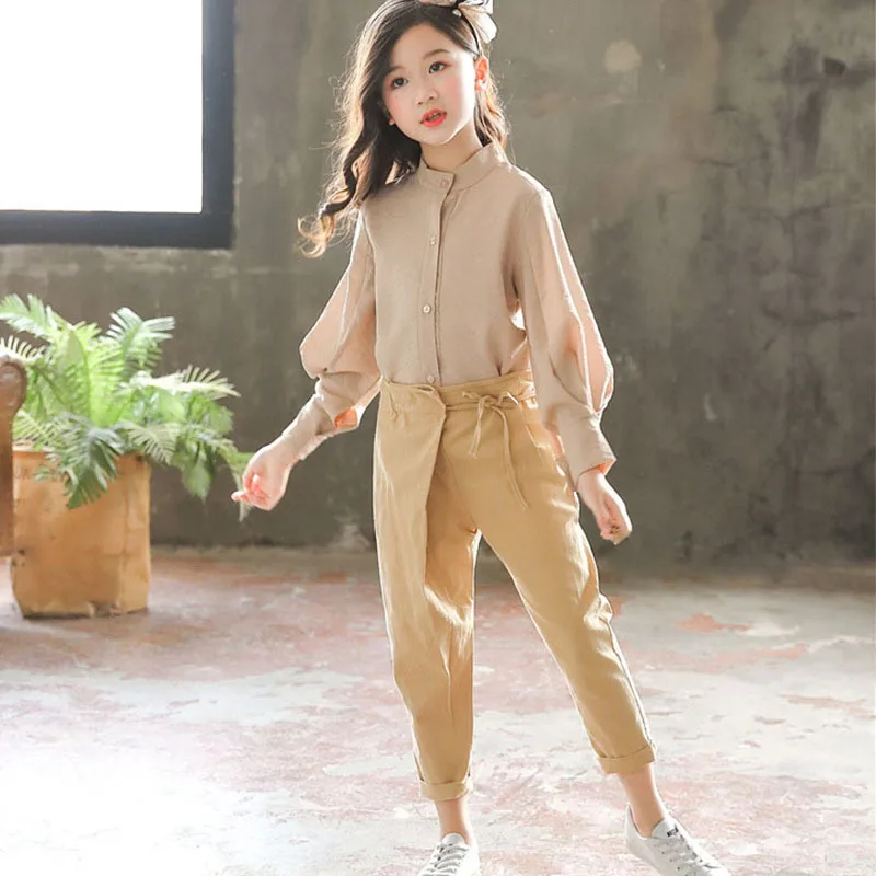 High Quality Girls Blouses Autumn Spring Kids Girls Tops School Blouses Cotton Girls Clothes shirts for kids girls