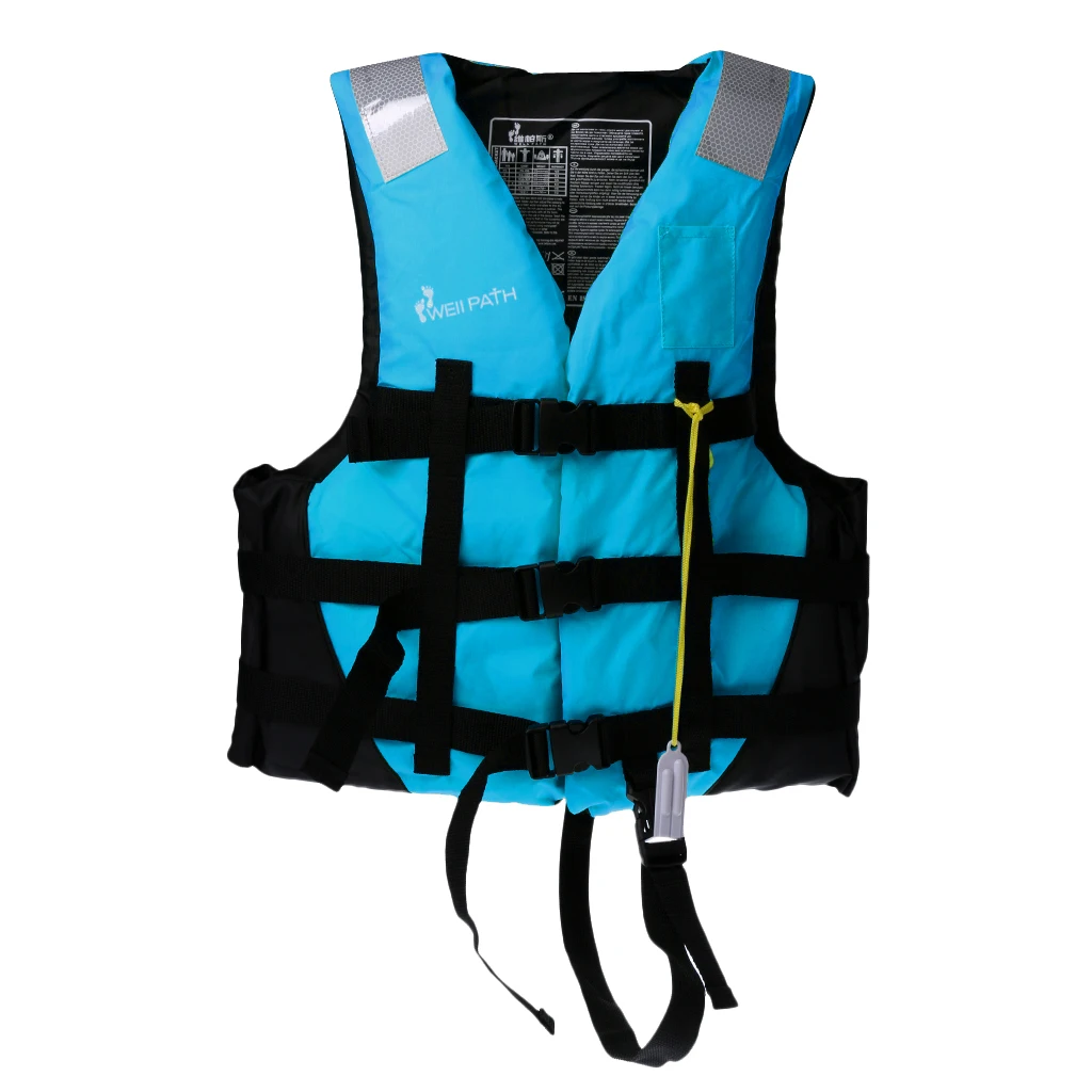 Unisex High Visible Life Jacket Safety Vest with Whistle for Kayak Canoe Boat Swimming Fishing Vest Buoyancy Aid Men Women Kids 