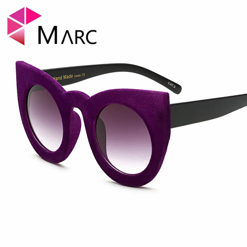 MARC Brand sunglasses Gradient UV400 Plastic oculos Velvet Fashion
