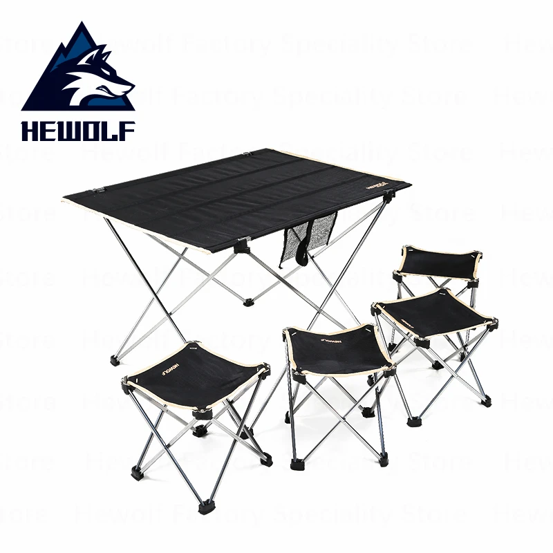 

Hewolf Outdoor TableFoldable Portable Camping Tables Ultralight High Quality Picnic Equipment Table and Chairs