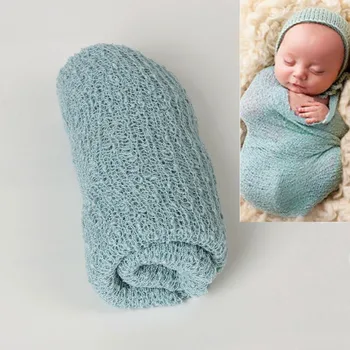 

35*150cm Stretch Knit Wrap Newborn Photography Props Baby Kids Nubble Rayon Wraps Maternity Scarf Hammock Swaddlings Women Shawl
