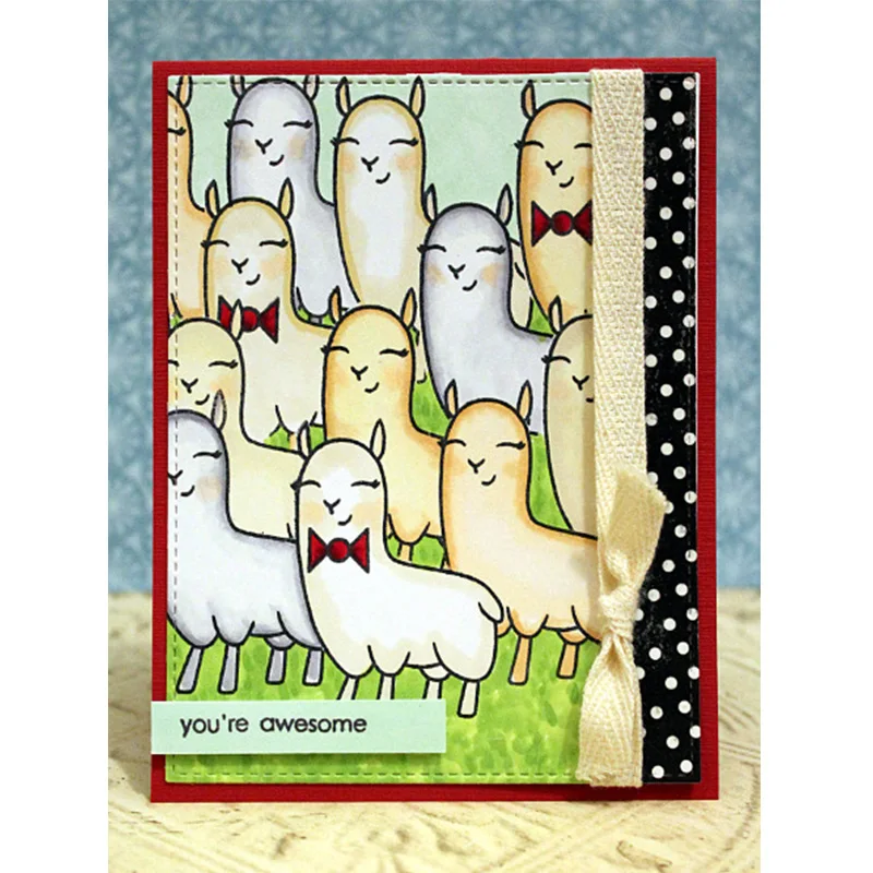 

2019 Alpaca Turtle Transparent Clear Silicone Stamp/Seal for DIY Scrapbooking/Photo Album Easter Decorative Card Making 4x6inch
