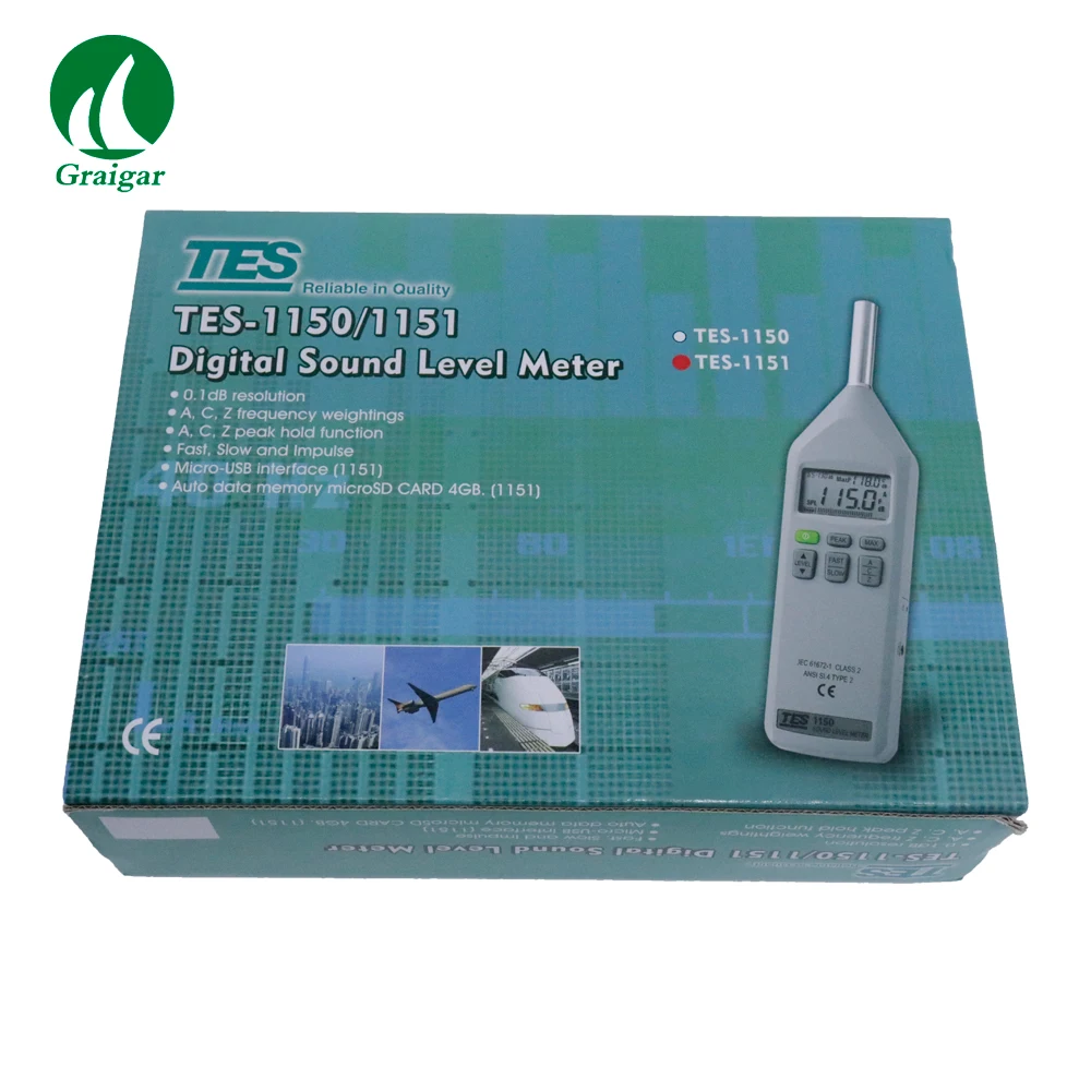 

Micro-USB Sound Level Meter 30 to 130 dB TES-1151 DC/AC Noise Level Tester