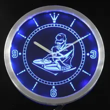 Nc0372 DJ диск-Жокей Дискотека Music Бар Пивной неоновая вывеска LED настенные часы