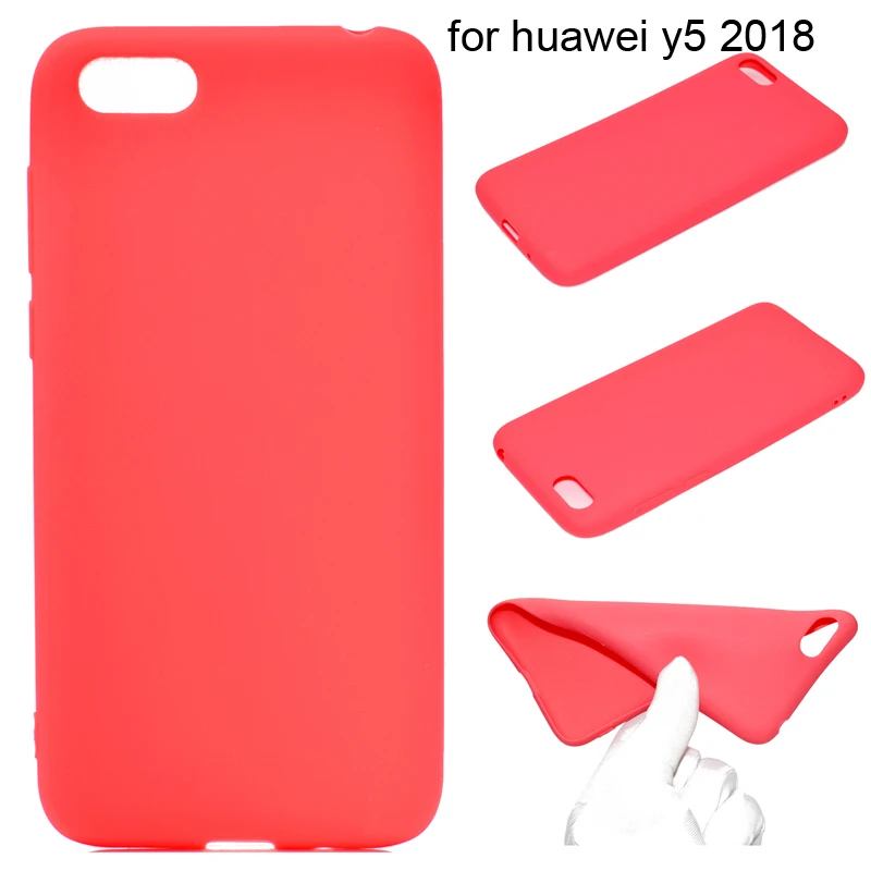 Мягкий чехол из ТПУ для huawei y5 2018 защитный карамельного цвета y52018 Capa antibreak Bag милый