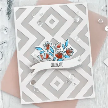 

Wave Square Cover Panel Metal Die Cuts Cutting Dies For DIY Scrapbooking Embossing Paper Cards Decorative Crafts New 2018 Die