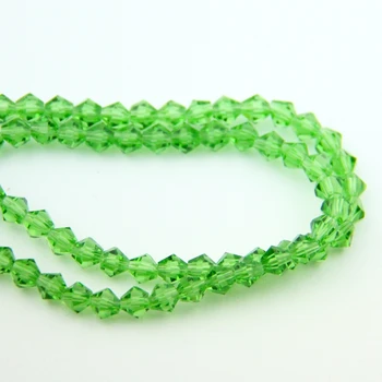 

Fashion 500-1000pcs Crystal Glass Bicone Loose Spacer Bead Grass Green 10mm For Jewelry Making Bicone Wholesale Free Shipping