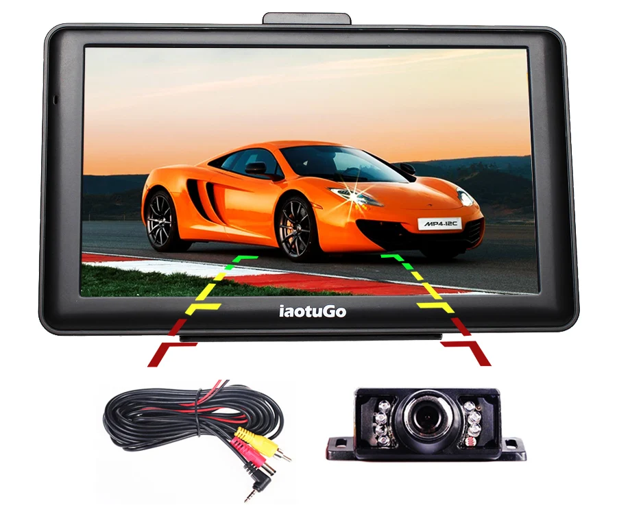 gps system for car iaotuGo 7" Android Car GPS Navigation+LED Night Vison Rear Camera,Android 4.4 Capacitive GPS Navigator 512M 8G Bluetooth AVIN car navigation