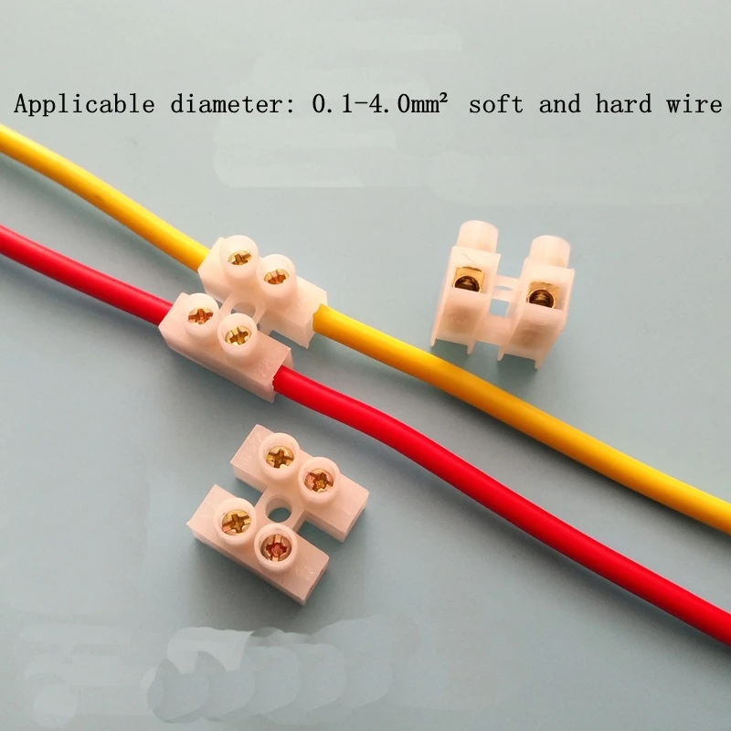 10pcs Wire connector 2 position screw type docking terminal Universal