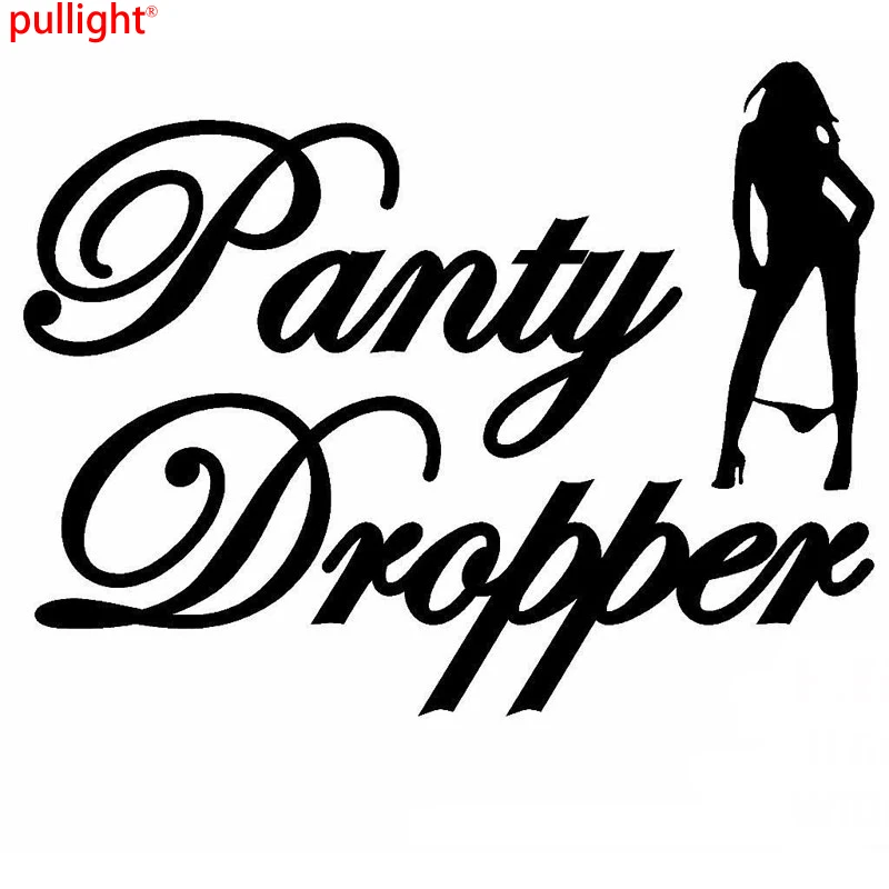 17.8CM*13.8CM Panty Dropper Adhesive Funny Car Stickers And Decals