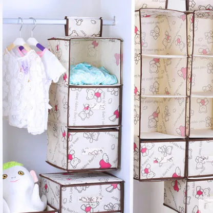 

High quality hanging closet organizer Fashion Multi-layers cloth storage bag 3/4/5 Layers with drawers