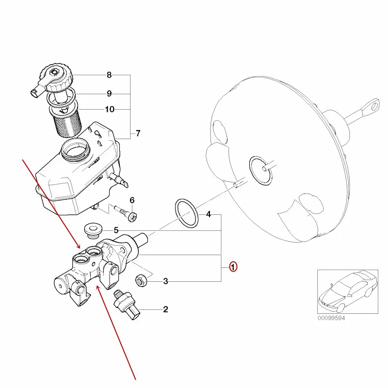 Автомобильный тормозной цилиндр главный тормозной насос подходит для E46 E85 Z4 318 325 330 Z4 2,0 2,5 3.0b mw2004-2006 главный тормозной цилиндр