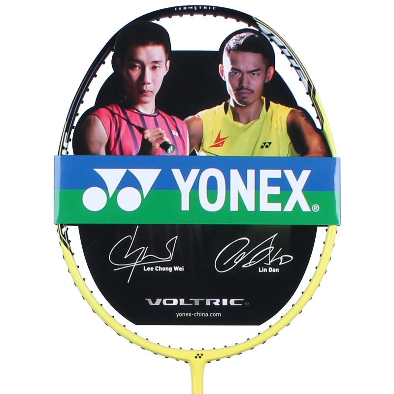 Подлинная Yonex Высокое напряжение VT ракетка для бадминтона Raquete Nano углеродное волокно Voltric ракетка для бадминтона с нанизанным