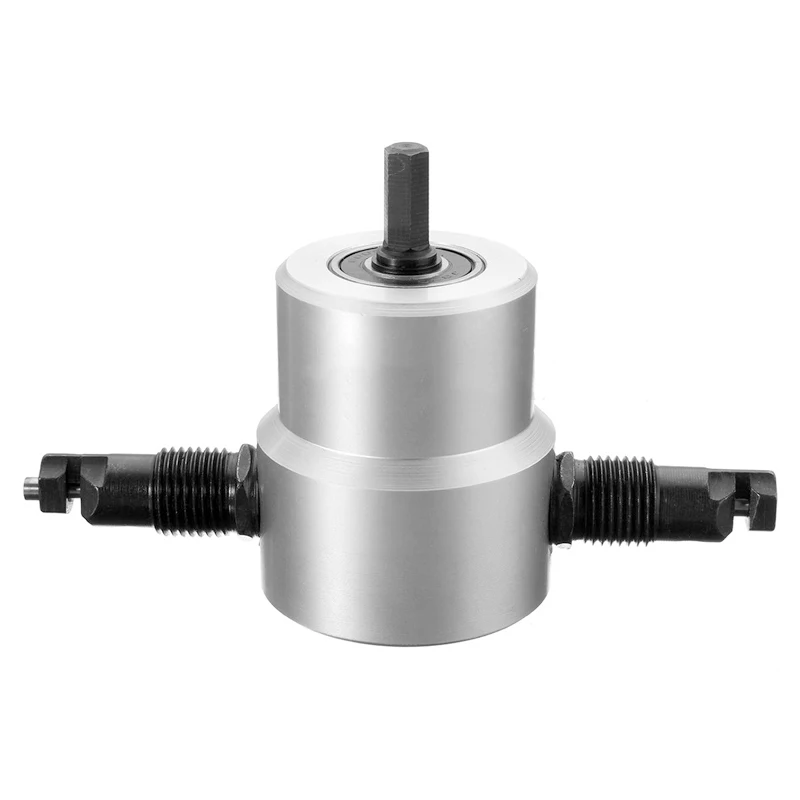 OSSIEAO High Quality Double Head Sheet Nibbler Metal Cutter Drill Attachment