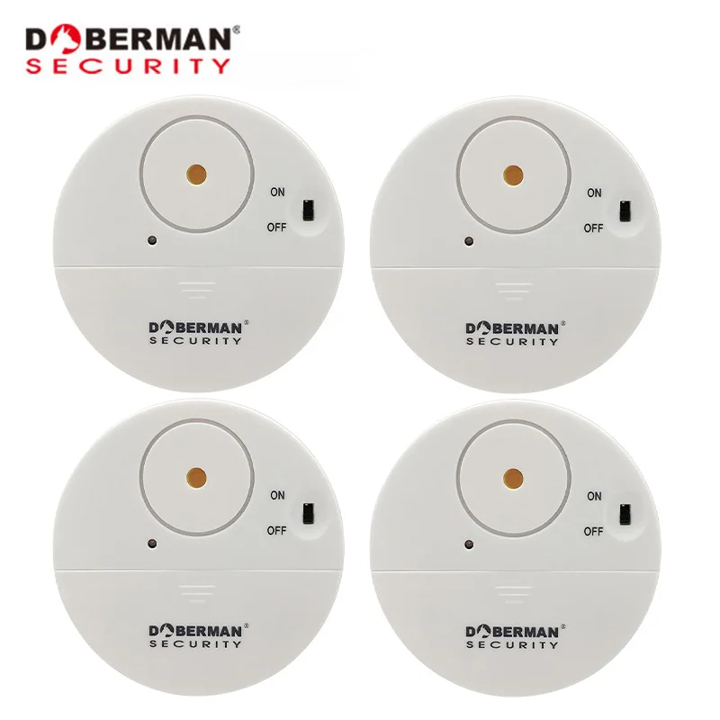 

Doberman Security 4pcs Home Burglar Sensor Door Window Drawer Vibration Alarm White Warning Burglars Intruders antifurto casa