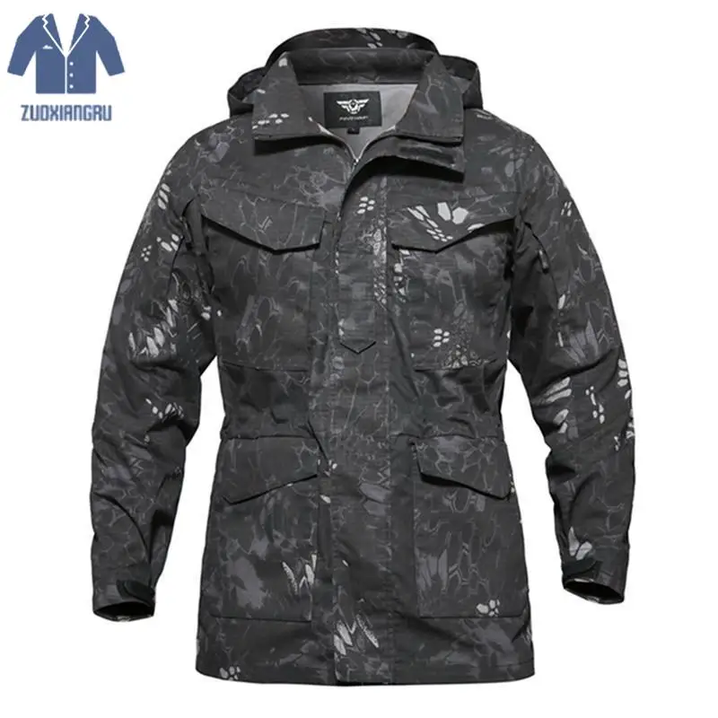

Zuoxiangru Men Tactical Clothing Us Army M65 Military Field Jacket Trench Coats Hoodie Casaco Masculino Windbreaker Men Autumn