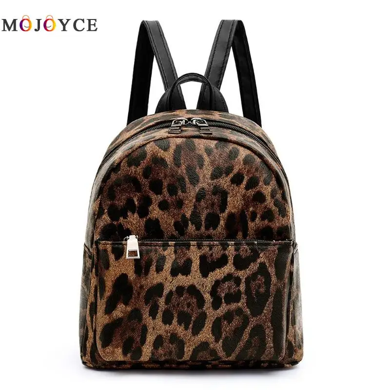 Женский рюкзак со змеиным принтом из искусственной кожи, модный рюкзак под змеиную кожу - Цвет: Dark Leopard