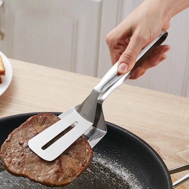 Multifunctional Stainless Steel Barbecue Clip BBQ Tongs Fried Shovel Bread Meat Vegetable Clamp Kitchen Cooking Tools (8)