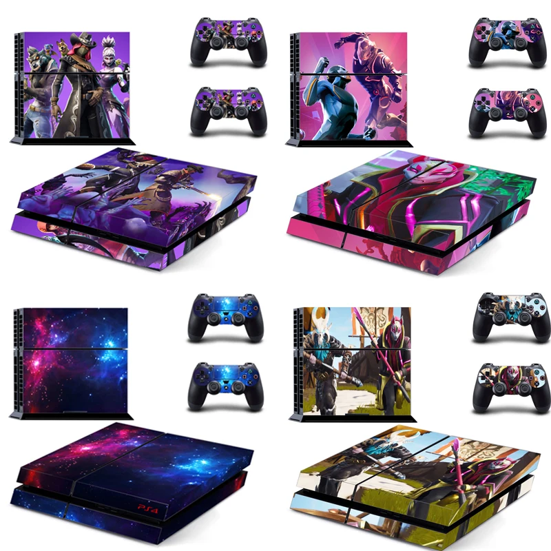 

A Set Print Slim Skin Sticker For Sony PlayStation 4 Console and Controller For Dualshock 4 PS4 Skin Stickers Decal