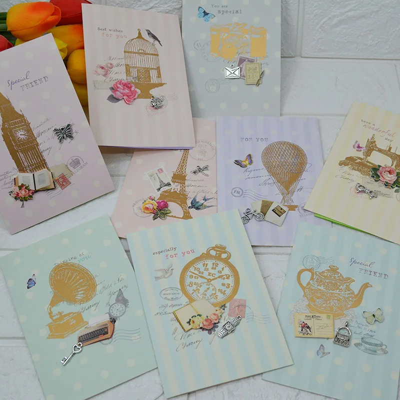  Rustic fresh Paper card World scenic print Cartoon invitation card Greeting Card Love Romantic Birt - 32985198443