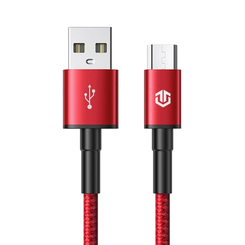 TIEGEM Micro USB кабель 2.5A нейлон Быстрая зарядка USB кабель для передачи данных для samsung Xiaomi LG планшет Android мобильный телефон usb зарядный шнур - Цвет: Красный