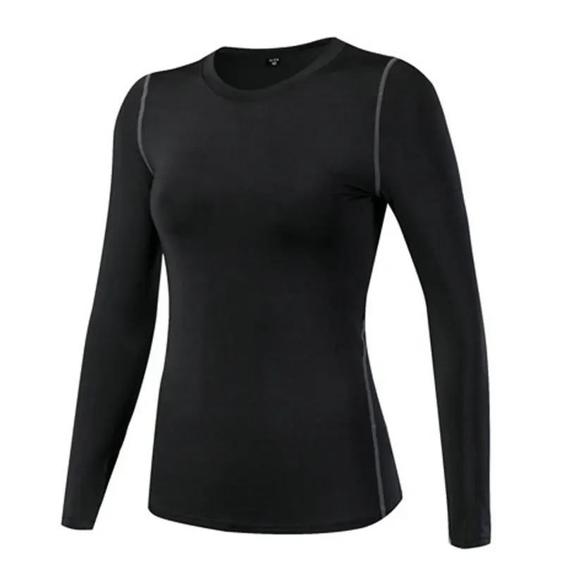Aipbunny Lulu, спортивная рубашка с длинным рукавом, топы, футболка для йоги, женская спортивная блузка, футболки для спортзала, сухая одежда для фитнеса для женщин - Цвет: Черный