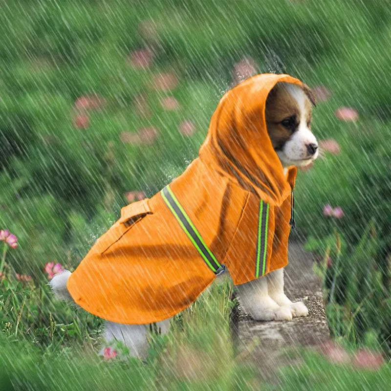 Adjustable Dog Raincoat Waterproof Pet Rain Jacket Poncho with Strip Reflective Perfect for Small Medium Large Dogs10