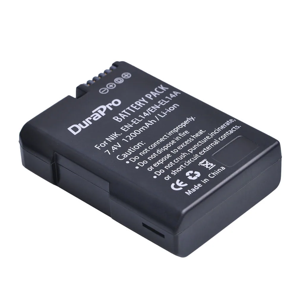 DuraPro 2 шт. EN-EL14 ENEL14 RU EL14+ USB ЖК-дисплей Зарядное устройство для Nikon D3100 D3200 D5100 D5200 DF P7000 P7100 P7200 P7700 P7800 Камера