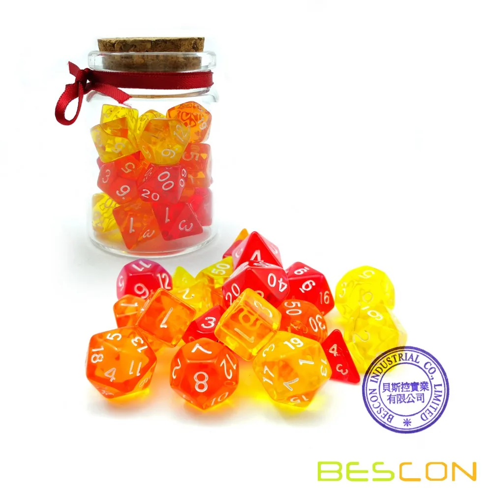 

Bescon Mini Dice Gem Set 21pcs -21 Gem Mini Polyhedral Dice, 3 colors in Complete Set of 7, Miniature 10MM Dice Size