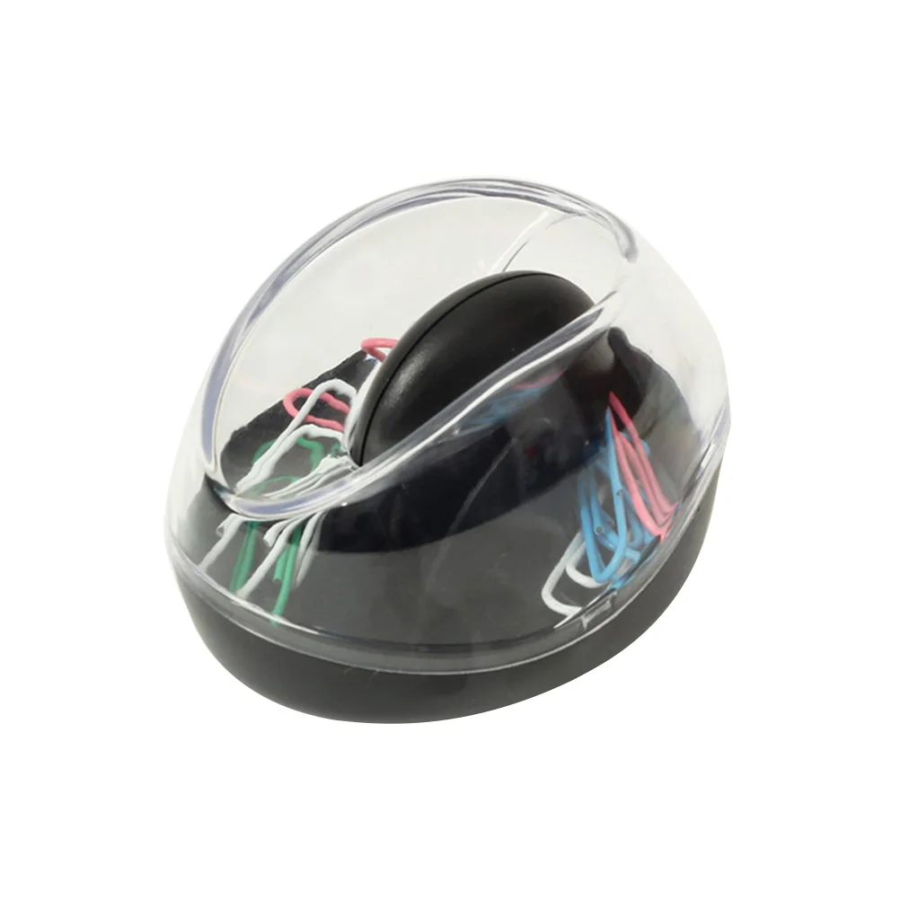 

Plastic Paper Clips Organizer Magnetic Clip Holder Desktop Pins Storage Container Office Supplies Stationery (Random Color)