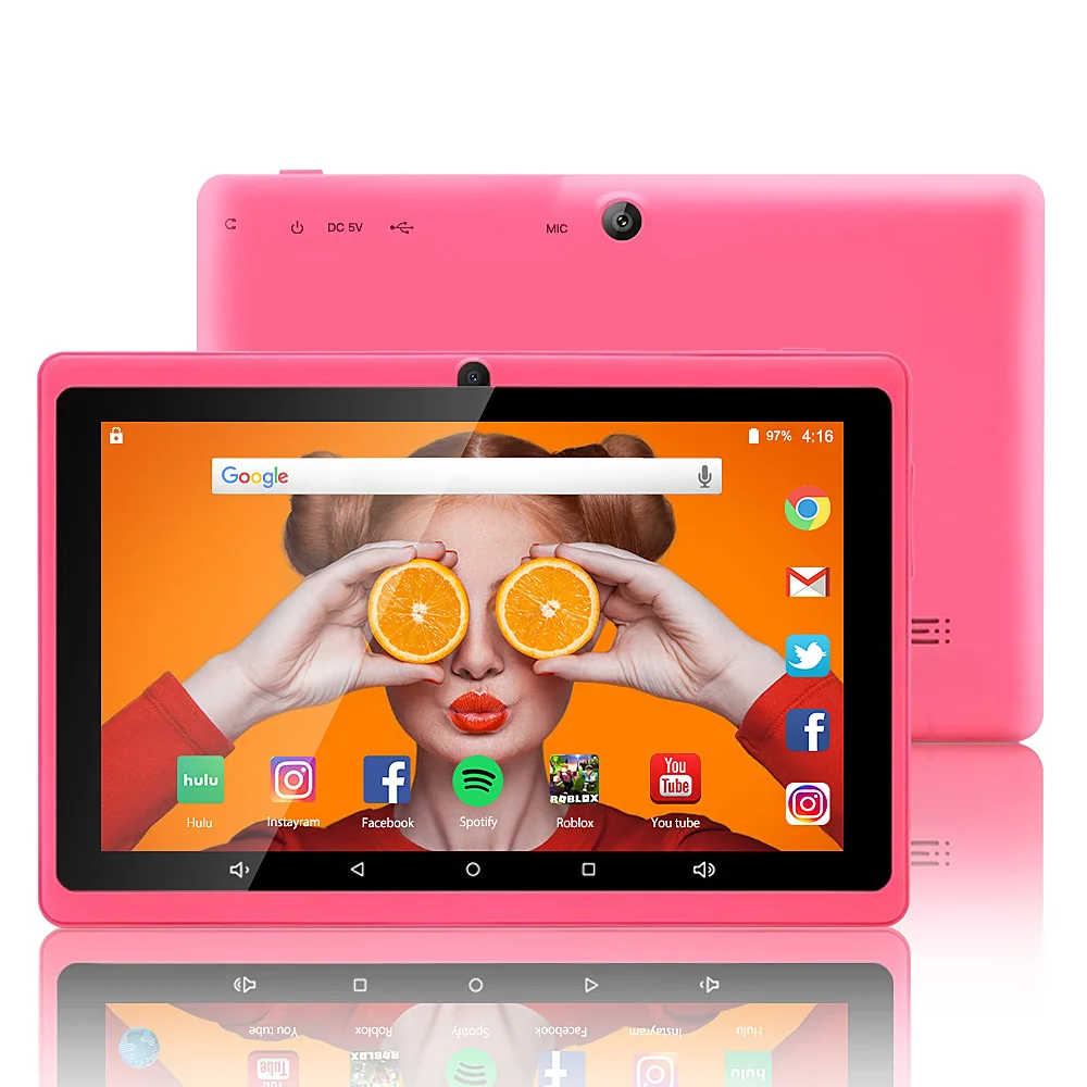 IRULU 7 дюймовый планшет Google Android 8 0 планшетный ПК четырехъядерный двойная камера Wi Fi
