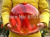 

0491 HUGE pretty SMELT red crystal sphere ball