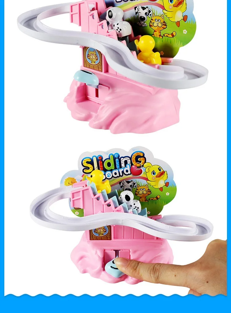 Mannual Развивающие детские пластиковые раздвижные доски Малыша младенческий интеллект игрушки подарок утка собака животное восхождение