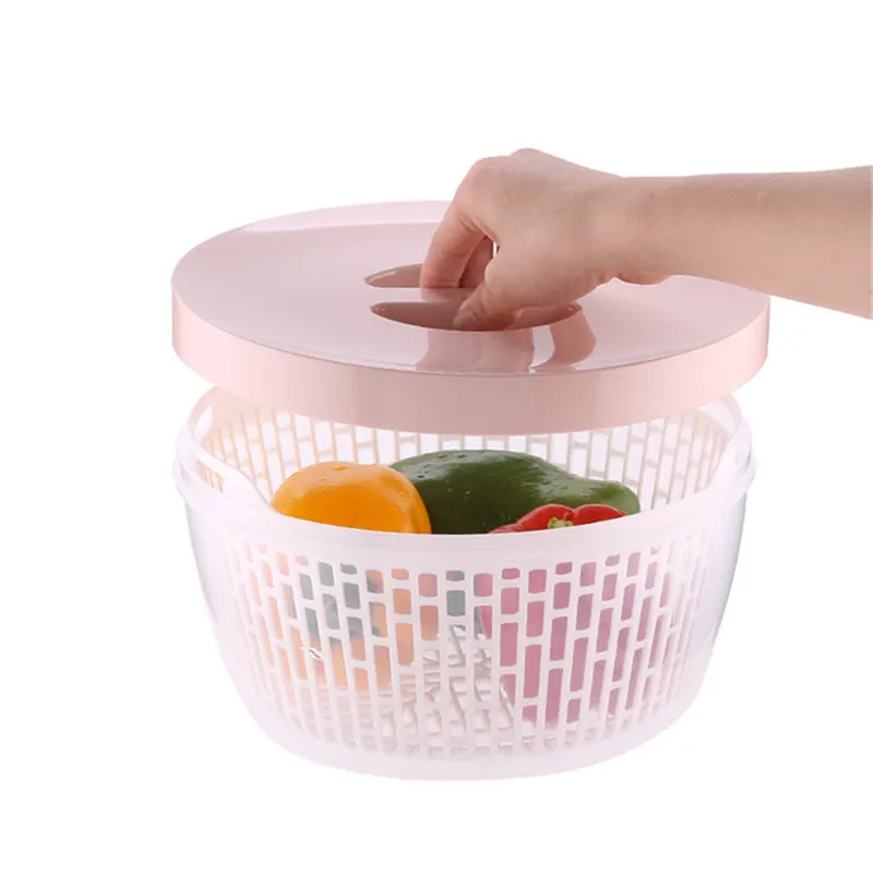

Double Strap cover leachate basket preservation box household refrigerator food storage Box Kitchen plastic Wash basket