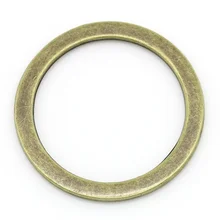 8 сезонов закрытые прыжки античные бронзовые кольца 3,3 см(1 2/") Диаметр, 10 шт(K10385