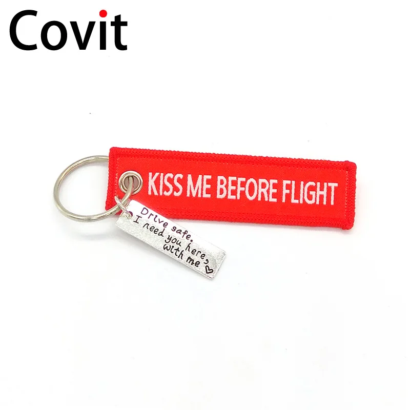 Брелок с надписью Kiss Me Before Flight безопасный автомобильный брелок для ключей мне