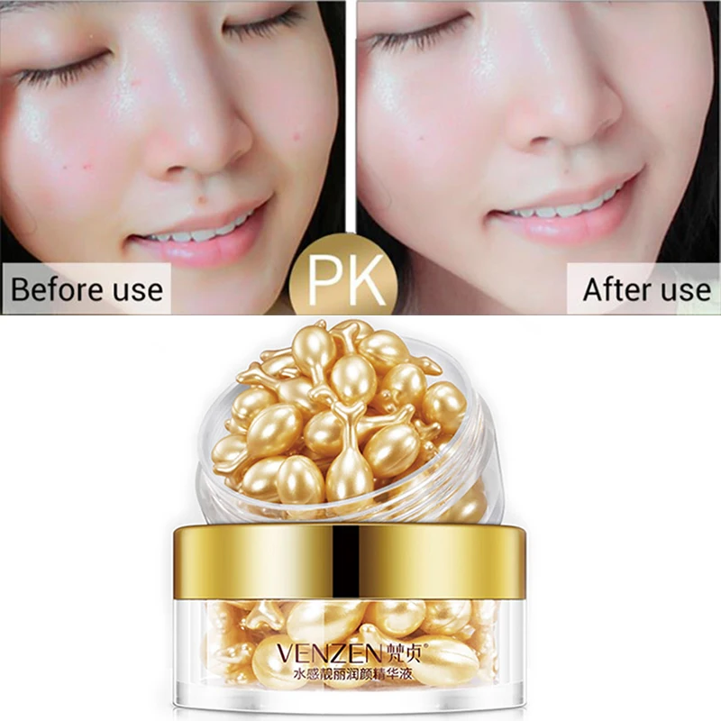 

30Pcs/Bottle Hyaluronic Acid Essence Capsules Anti-aging Vitamin E Serum Spot Acne Removing Whitening Cream Essence Face Care