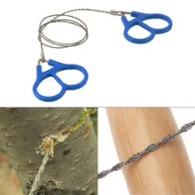 Outdoor Plastic Ring Handle Steel Wire Saw Scroll Emergency First Aid Tactical Equipment Hunting Camping Hiking Survival Tool