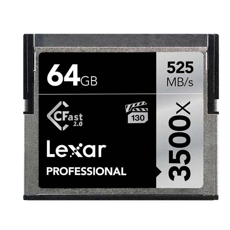 Lexar 3500X CF карт 525 МБ/с. 64 Гб 128 256 512 CFast 2,0 профессионалами Камера флэш-карты памяти 3D 4K видео памяти - Емкость: CF-3500X-64GB