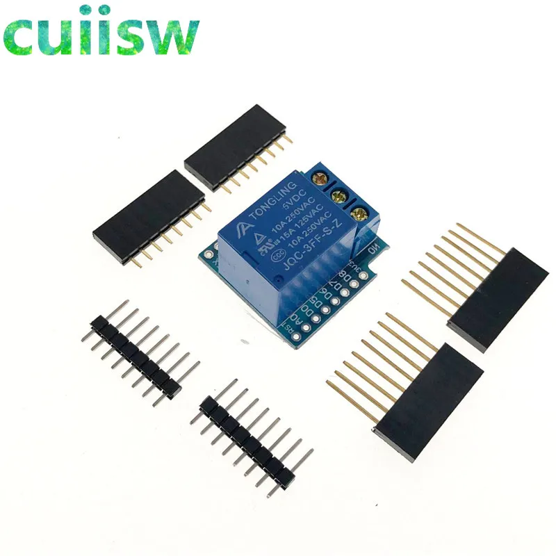 Cuiisw Relay Module For D1 MINI 5V hight level trigger One 1 Channel interface Board Shield | Электронные компоненты и