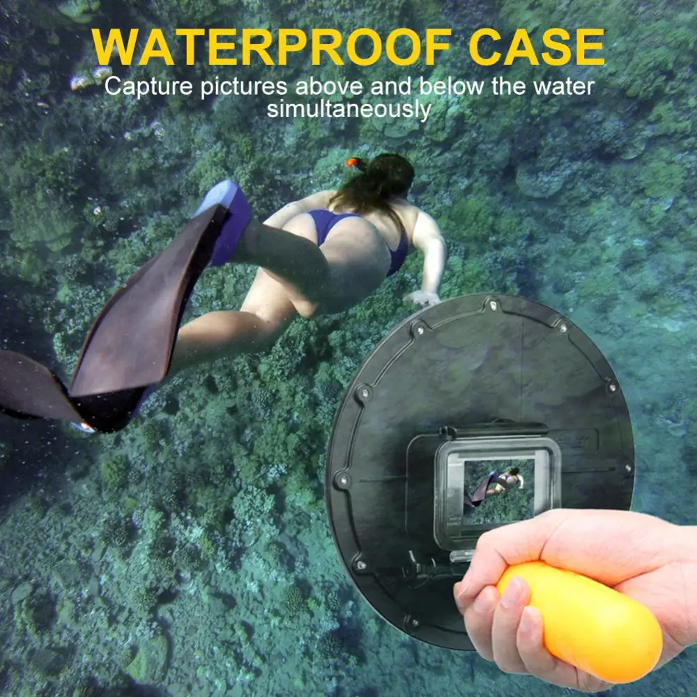 

TELESIN Waterproof Camera Dome Port Case Cover for Eken H9R H9S Cameras Accessories
