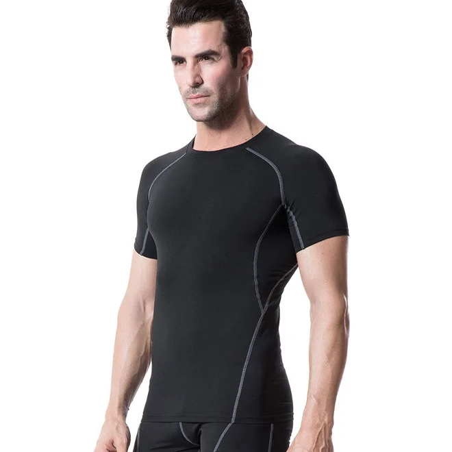 Men T Shirts Jerseys PRO Fitness Compression Base Layers Under Tops ...