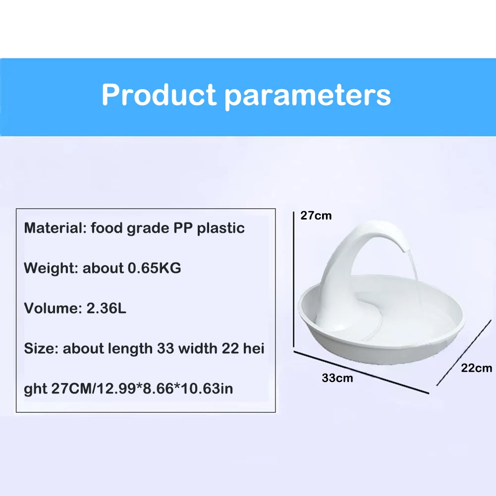 Лебедь диспенсер для воды для домашних животных кошка Кормление вода течет фонтан кошка с дозатором воды Автоматическая циркуляция