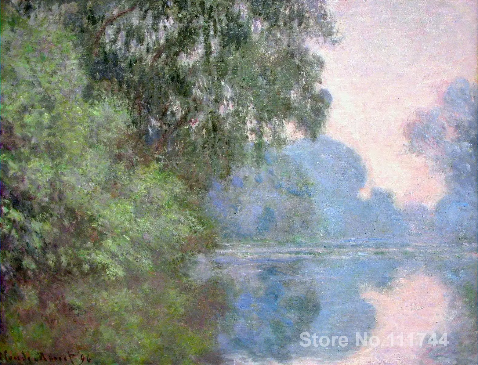 

Paintings by Claude Monet Morning on the Seine near Giverny decorative art handmade High Quality