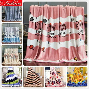 

New Soft Warm Thick Blanket Adult Kids Child Bedspreads Single Full Queen King Size Bed Cover Flannel Sheet for Sofa Car 230x250